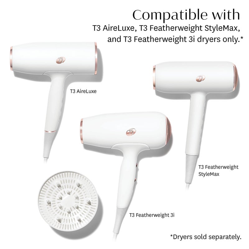 T3 SoftTouch 3 Diffuser | Compatible with T3 AireLuxe, T3 Featherweight StyleMax & T3 Featherweight 3i Hair Dryers only | Volumize, Define Curls and Eliminate Frizz for Wavy, Curly or Coily Hair - Image 2